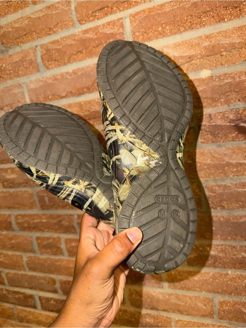 CROCS Realtree Style Camo Clog in Black and Tan